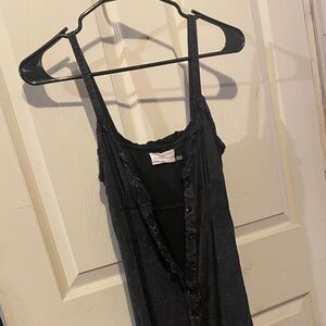 Mustard Seed button down maxi Black Dress